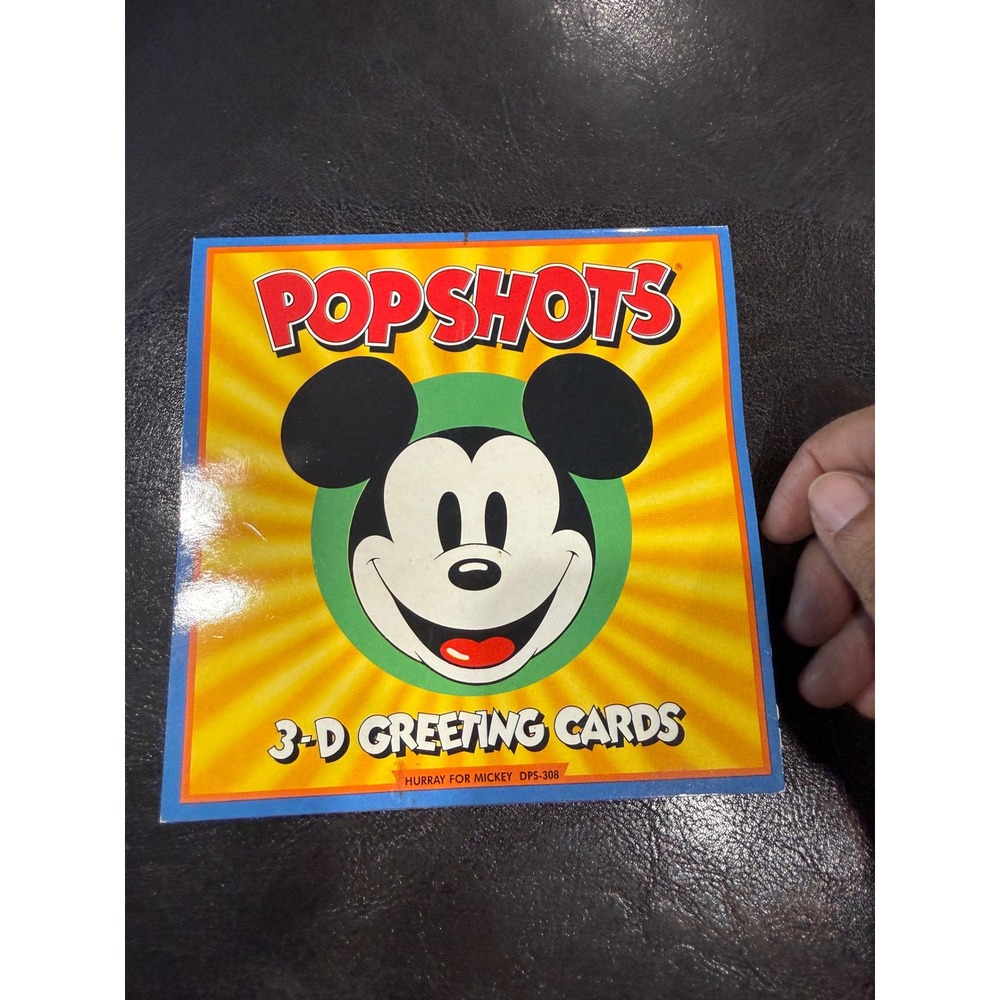 PopShots Disney Mickey Mouse 3-D Pop-Up Birthday Greeting Card Hurray for Mickey